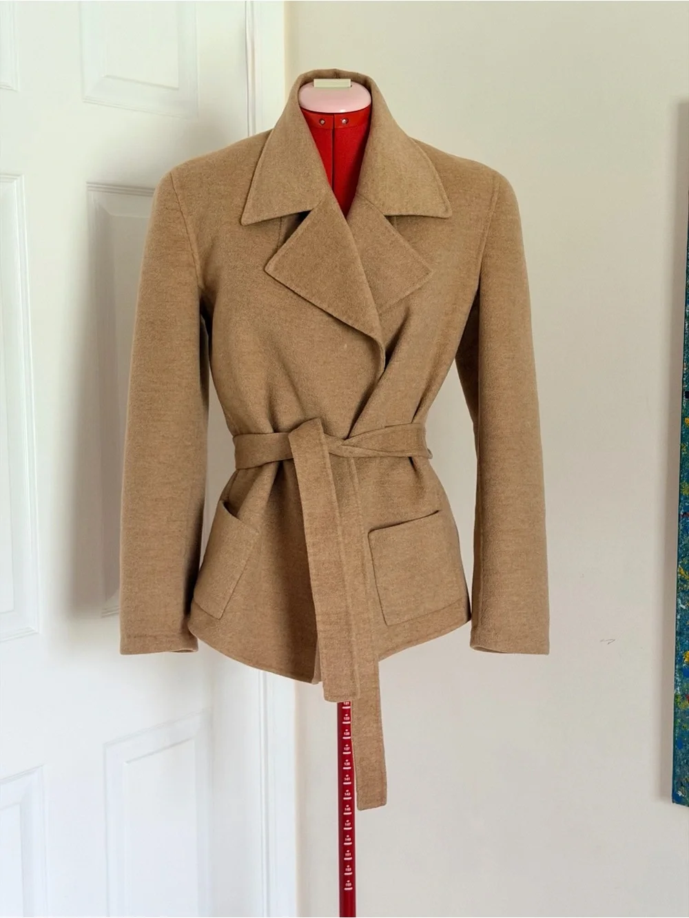 $2,000 RARE Barbara Lohmann Elizabeth Anthony 100% Cashmere Wrap Coat S-M Italy